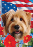 Glen of Imal Terrier Wheaten - Best of Breed  Patriotic I All-American Outdoor House and Garden Flag