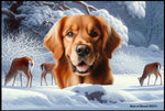 Golden Retriever Red - Best of Breed Winter Wonderland Floor Mat Tufted Loop 18" x 27"