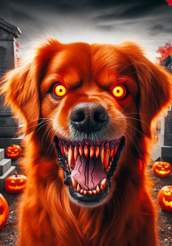 Golden Retriever Red - Best of Breed DCR Halloween Outdoor House and Garden Flag