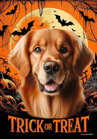 Golden Retriever Red - Best of Breed  Halloween Outdoor House and Garden Flag