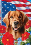 Golden Retriever Red - Best of Breed  Patriotic I All-American Outdoor House and Garden Flag