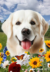 Golden Retriever White - Best of Breed  Summer Fields Outdoor House and Garden Flag