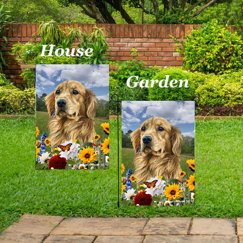 Golden Retriever - Best of Breed  Summer Fields Outdoor House and Garden Flag