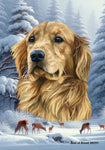 Golden Retriever - Best of Breed  Winter Wonderland Outdoor House and Garden Flag