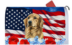 Golden Retriever - Best of Breed Patriotic Mailbox Cover Hi-Grade Vinyl 6" x 19"