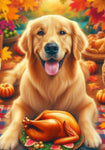 Golden Retriever - Best of Breed DCR Thanksgiving Outdoor House and Garden Flag