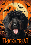 Goldendoodle Black - Best of Breed  Halloween Outdoor House and Garden Flag