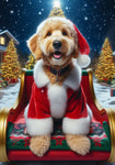 Goldendoodle Blonde - Best of Breed DCR Christmas Outdoor House and Garden Flag