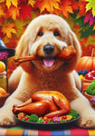 Goldendoodle Blonde - Best of Breed DCR Thanksgiving Outdoor House and Garden Flag