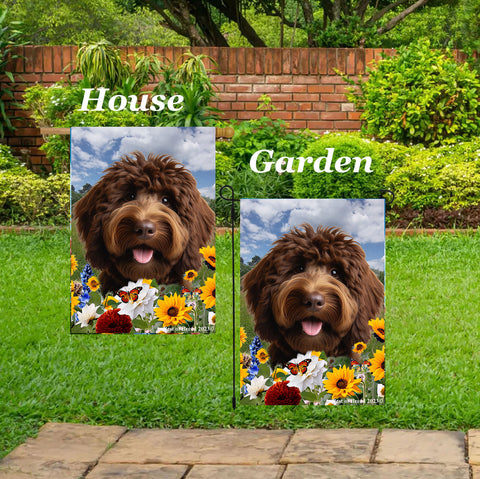 Goldendoodle  Chocolate - Best of Breed  Summer Fields Outdoor House and Garden Flag