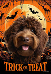 Goldendoodle  Chocolate - Best of Breed  Halloween Outdoor House and Garden Flag