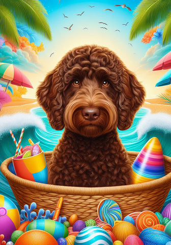 Goldendoodle Chocolate - Best of Breed DCR Summer Outdoor Flag