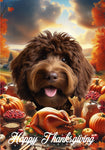 Goldendoodle  Chocolate - Best of Breed  Thanksgiving Outdoor House and Garden Flag