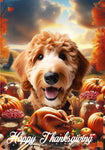 Goldendoodle Red - Best of Breed  Thanksgiving Outdoor House and Garden Flag