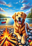 Golden Retriever - Best of Breed DCR Summer Camping   Outdoor House and Garden Flag