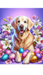 Golden Retriever Blonde - Best of Breed DCR Easter Holiday    Outdoor House and Garden Flag