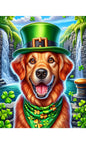 Golden Retriever Red - Best of Breed DCR Saint Patricks Day Day Outdoor House and Garden Flag