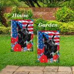 Great Dane Black Cropped - Best of Breed  Patriotic I All-American Outdoor House and Garden Flag