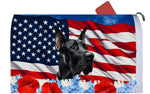 Great Dane Black Cropped - Best of Breed Patriotic Mailbox Cover Hi-Grade Vinyl 6" x 19"