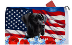 Great Dane Black Uncropped - Best of Breed Patriotic Mailbox Cover Hi-Grade Vinyl 6" x 19"