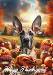 Great Dane Fawn Cropped - Best of Breed  Thanksgiving Outdoor House and Garden Flag