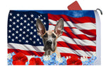 Great Dane Fawn Cropped - Best of Breed Patriotic Mailbox Cover Hi-Grade Vinyl 6" x 19"