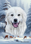 Great Pyrenees - Best of Breed  Winter Wonderland Outdoor House and Garden Flag