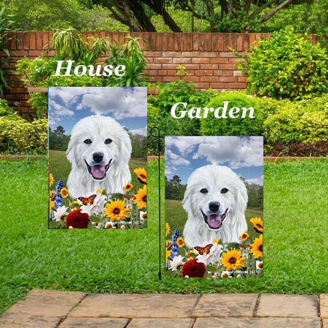 Great Pyrenees - Best of Breed  Summer Fields Outdoor House and Garden Flag