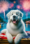 Great Pyrenees - Best of Breed DCR July 4 Outdoor Flag