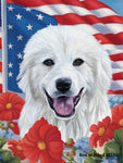 Great Pyrenees - Best of Breed  Patriotic I All-American Outdoor House and Garden Flag