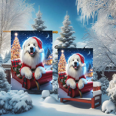 Great Pyrenees - Best of Breed DCR Christmas Outdoor House and Garden Flag
