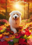 Great Pyrenees - Best of Breed DCR Falling Leaves Outdoor Flag