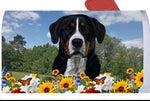 Greater Swiss Mountain Dog - Best of Breed Summer Flowers Mailbox Cover Hi-Grade Vinyl 6" x 19"