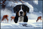 Greater Swiss Mountain Dog - Best of Breed Winter Wonderland Floor Mat Tufted Loop 18" x 27"