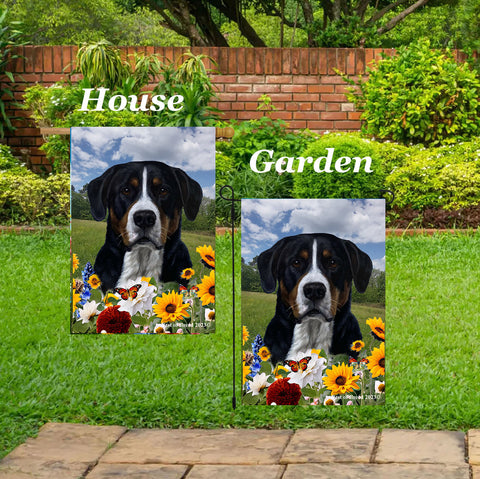 Greater Swiss Mountain Dog - Best of Breed  Summer Fields Outdoor House and Garden Flag