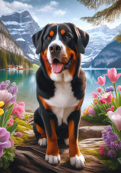 Greater Swiss Mountain Dog - Best of Breed DCR Spring Outdoor Flag