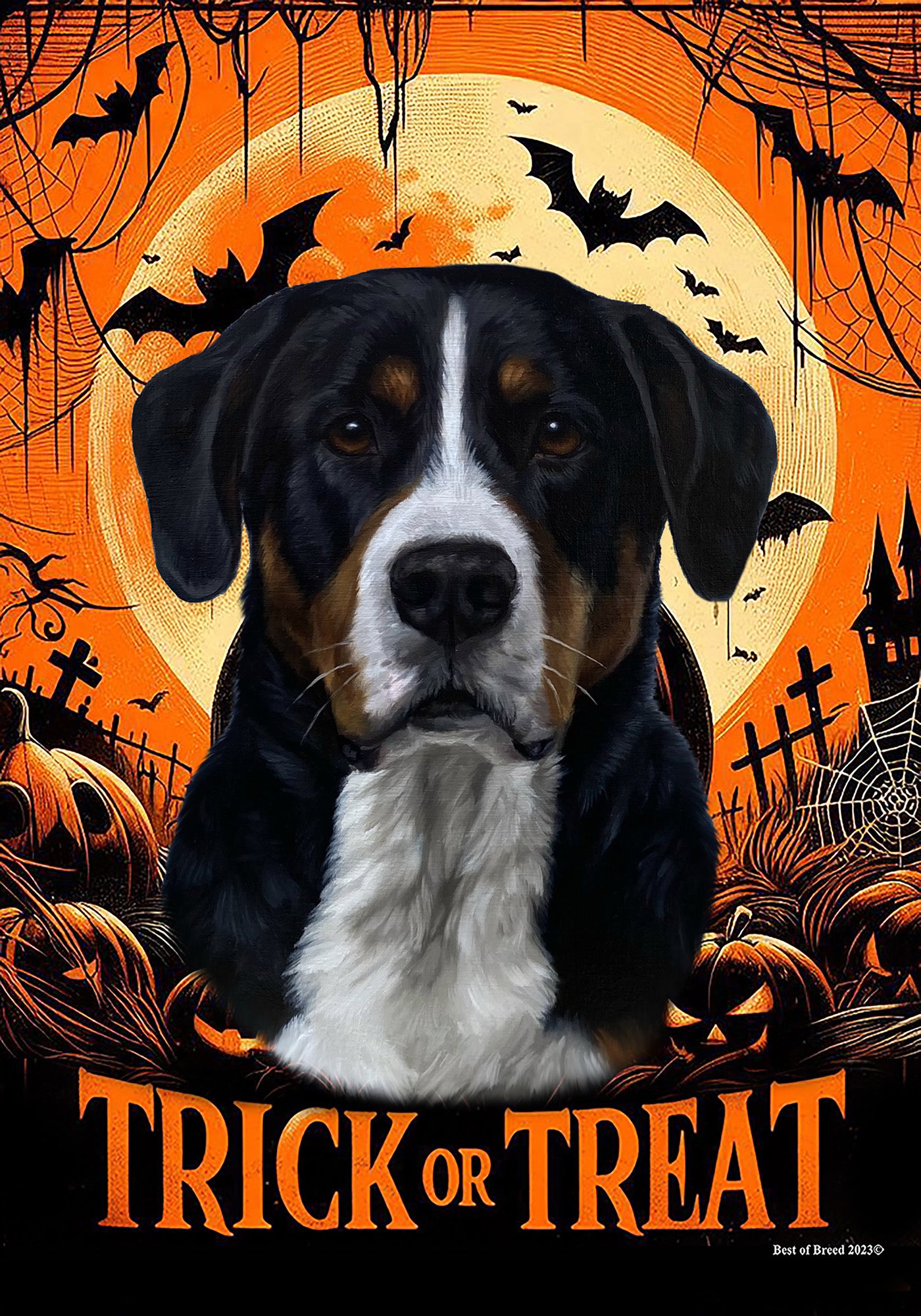Greater Swiss Mountain Dog - Best of Breed Halloween Outdoor House and