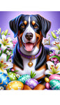 Greater Swiss Mountain Dog - Best of Breed DCR Easter Holiday    Outdoor House and Garden Flag