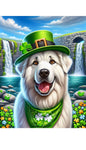 Great Pyrenees - Best of Breed DCR Saint Patricks Day Day Outdoor House and Garden Flag