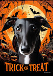 Greyhound Black -  Best of Breed  Halloween Outdoor House and Garden Flag