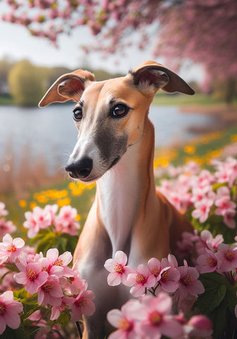 Greyhound Fawn - Best of Breed DCR Spring Outdoor Flag