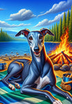 Greyhound Blue - Best of Breed DCR Summer Camping   Outdoor House and Garden Flag