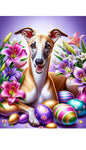 Greyhound Fawn - Best of Breed DCR Easter Holiday    Outdoor House and Garden Flag