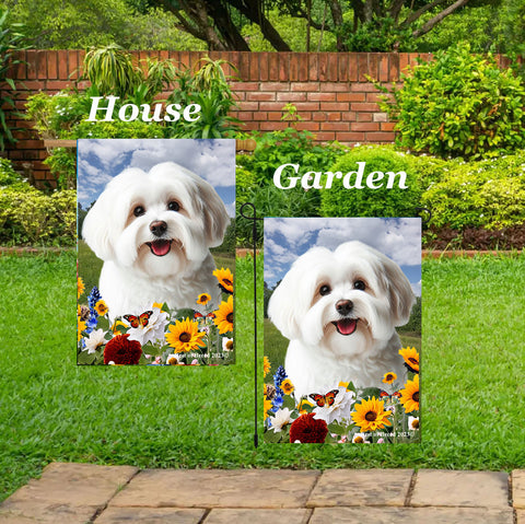Havanese Cream - Best of Breed  Summer Fields Outdoor House and Garden Flag