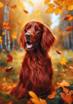 Irish Setter -  Best of Breed DCR Falling Leaves Outdoor Flag