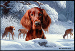 Irish Setter - Best of Breed Winter Wonderland Floor Mat Tufted Loop 18" x 27"