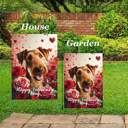Irish Terrier - Best of Breed  Valentine's Day Outdoor House and Garden Flag