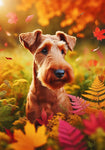 Irish Terrier -  Best of Breed DCR Falling Leaves Outdoor Flag