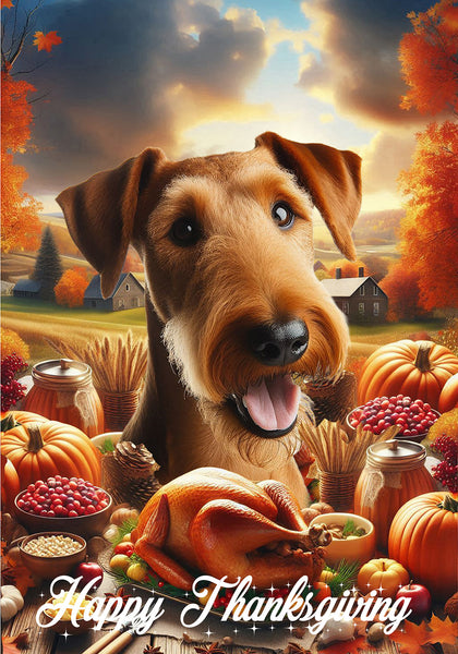 Irish Terrier - Best of Breed  Thanksgiving Outdoor House and Garden Flag
