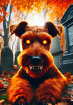 Irish Terrier -  Best of Breed DCR Halloween Outdoor House and Garden Flag